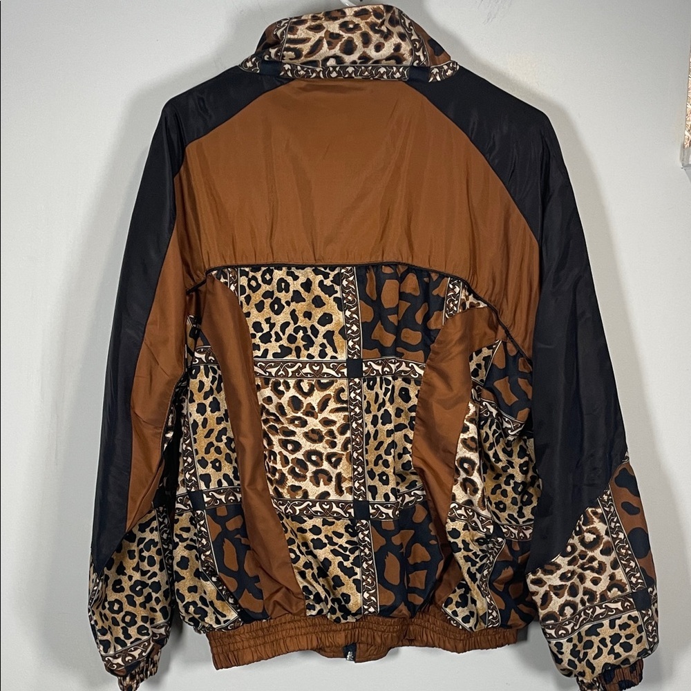 Leopard Patchwork Windbreaker Jacket - image 6